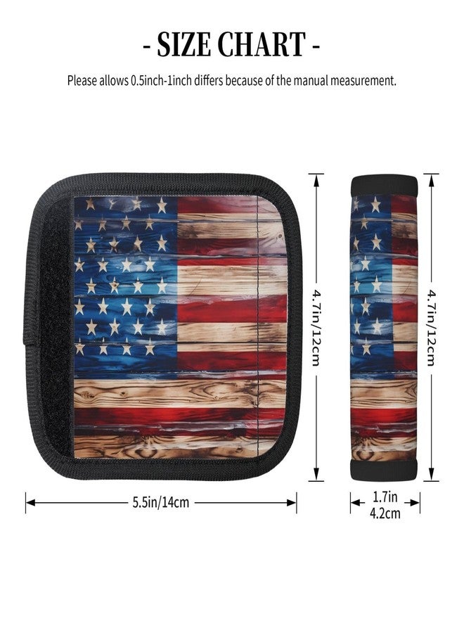 Mount Hour Vintage US Flag Handle Wrap Set of 2, Soft Handle Grip for Women Men Travel Luggage Outdoor Bag Markers Decor - Image 2